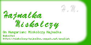 hajnalka miskolczy business card